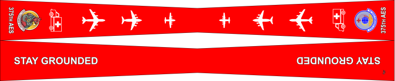 375 AES Red Flight Scarf, Scott AFB