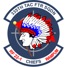 Image for 335 TAC FTR SQDN RF 22-1 Full-Color Patch 4"