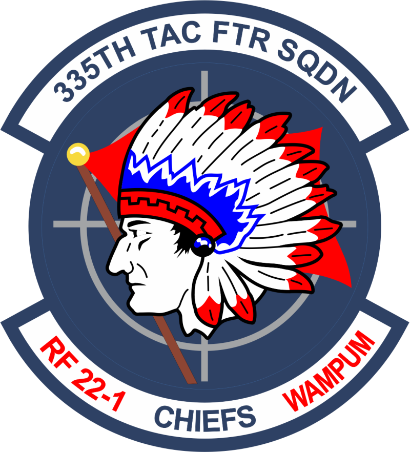 335 TAC FTR SQDN RF 22-1 Full-Color Patch 4"