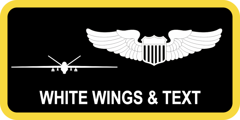 25 OSS MQ-9 Black/Yellow Name Tag