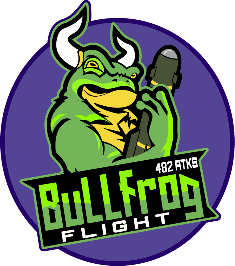 482 ATKS Purple/Green Bullfrog PVC Patch