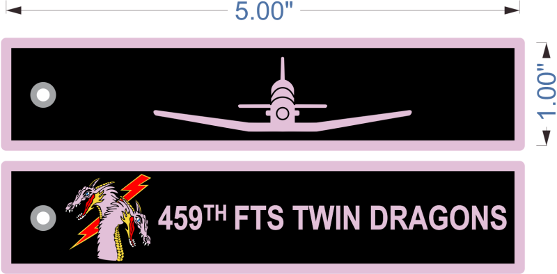 459 FTS Twin Dragons Key Chain Pink