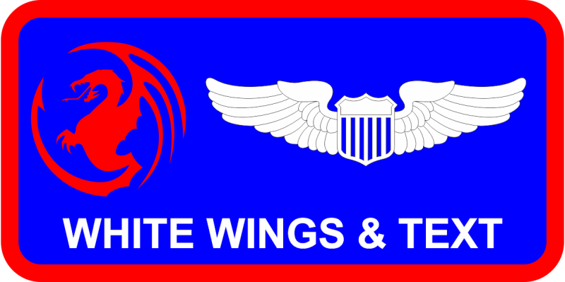 921 CRS Red Dragon Name Tag