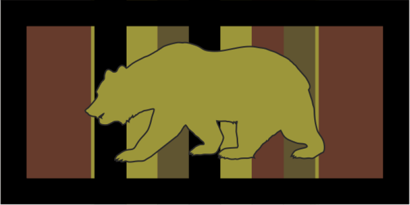 60 OG Cali Bear with Stripes Pocket Tab OCP