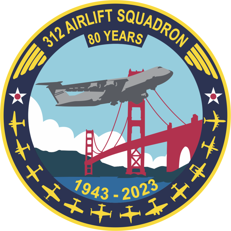 312 AS 80 Years Embroidered Patch