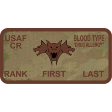 Image for 821 CRS Three-Headed Dog OCP Name Tag