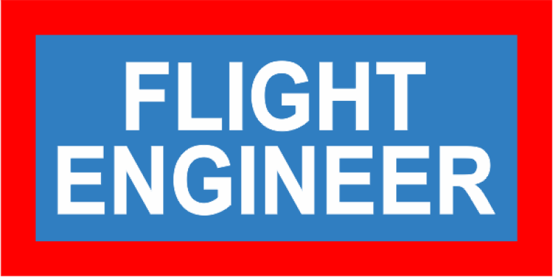 22 AS Flight Engineer Blue/Red Pocket Tab