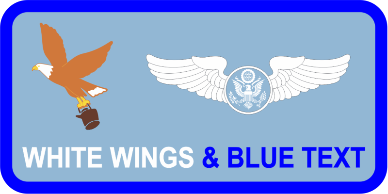 70 ARS Flying Eagle Blue Name Tag 