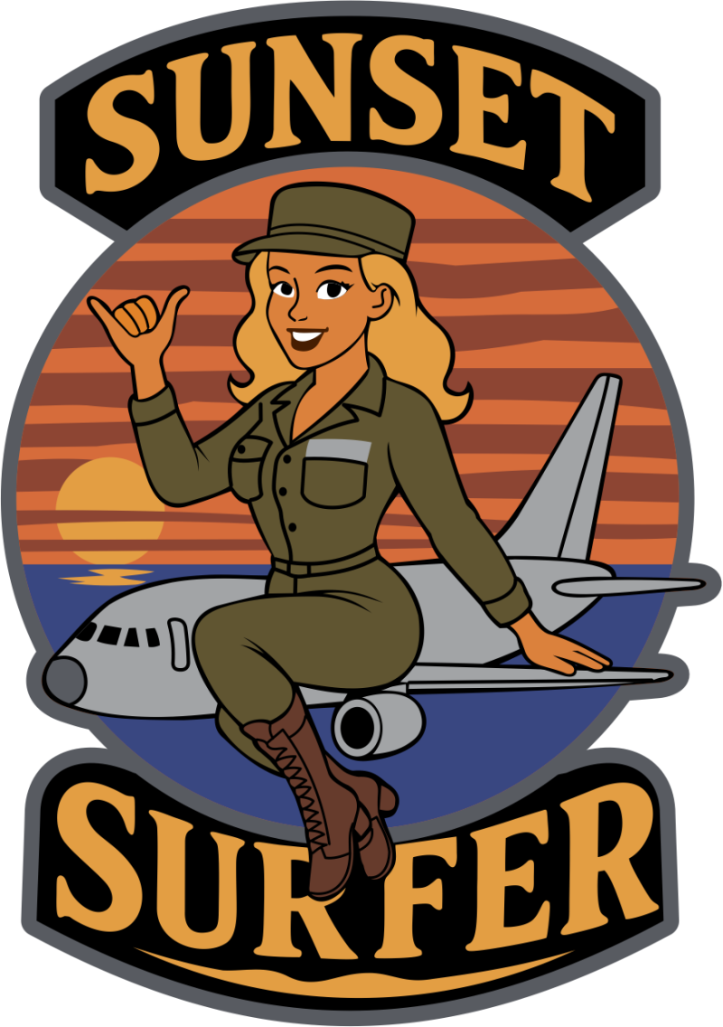 660 AMXS Sunset Surfer Patch