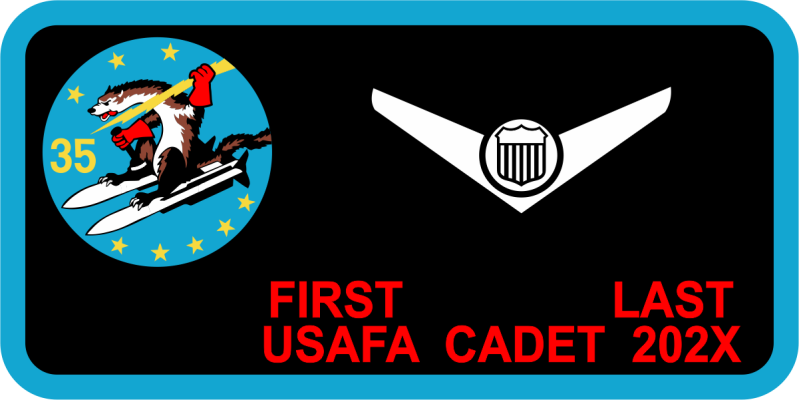 CS-35 Wild Weasels Name Tag Blue Border