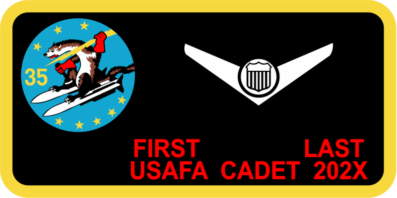 CS-35 Wild Weasels Name Tag Yellow Border