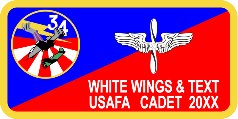 CS-34 Gray A-10 Name Tag