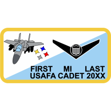 Image for CS-08 Gray F-15E Yellow Border Name Tag