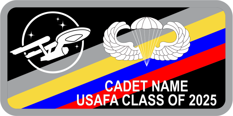 CS-19 Gray Border Name Tag