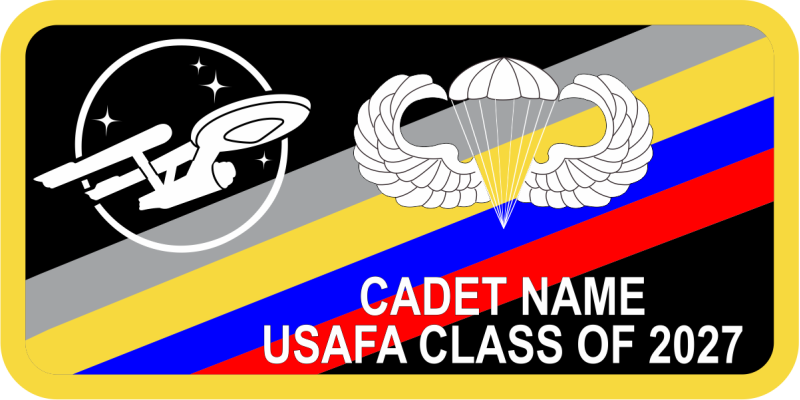 CS-19 Yellow Border Name Tag