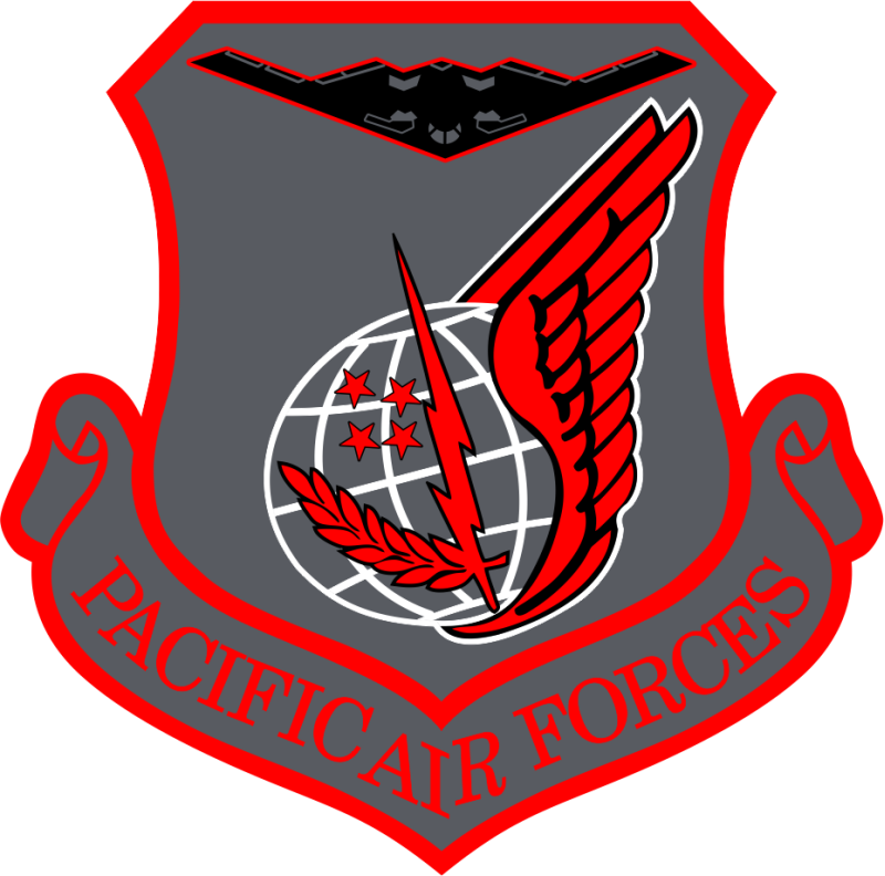 393 BS Pacific Forces B-2 Gray/Red/Black Patch