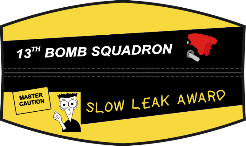 13 BS "Slow Leak Award" Visor Cover, Whiteman AFB 