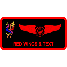 Image for 375 AETS Phoenix Red Border Name Tag
