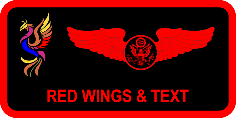 375 AETS Phoenix Red Border Name Tag 