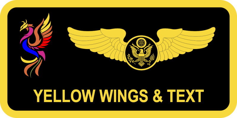 375 AETS Phoenix Yellow Border Name Tag 