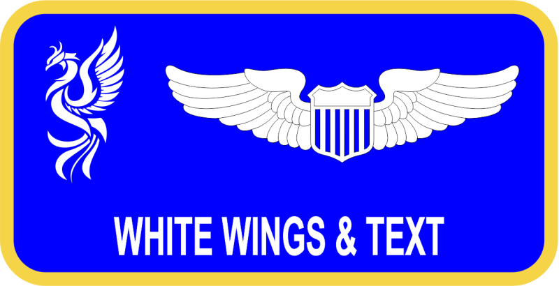 375 AETS Phoenix Blue Background Name Tag 