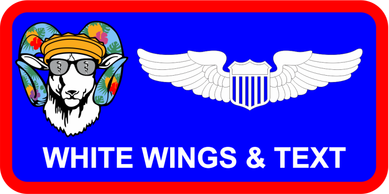 55 SRW Hawaiian Ram Name Tag