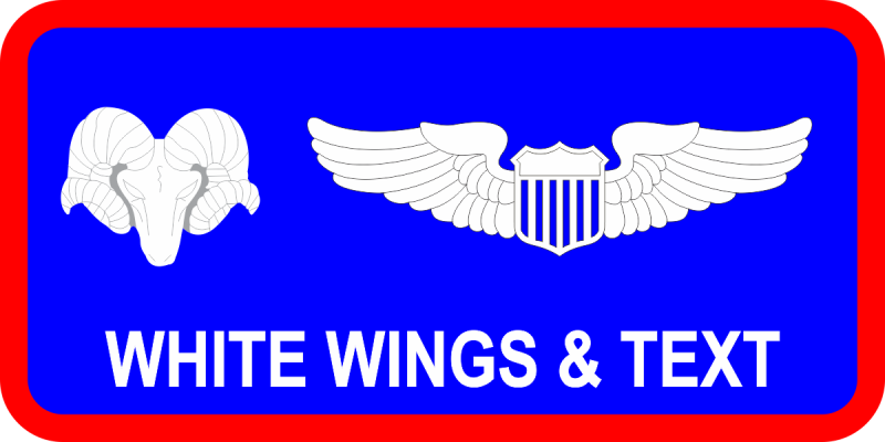 55 SRW White RAM Name Tag