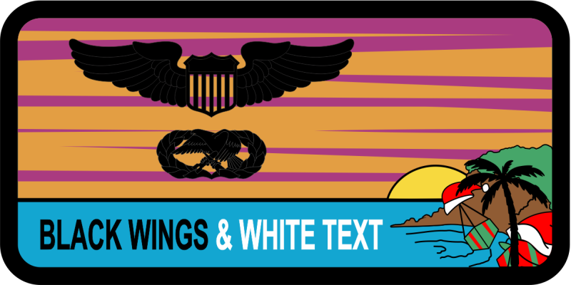 36 AS OCD Island Sunset Name Tag