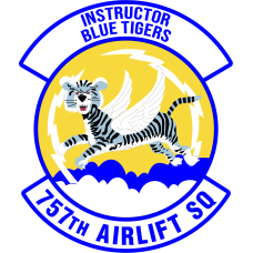 Image for 757 AS Instructor Blue Tigers Full Color Patch