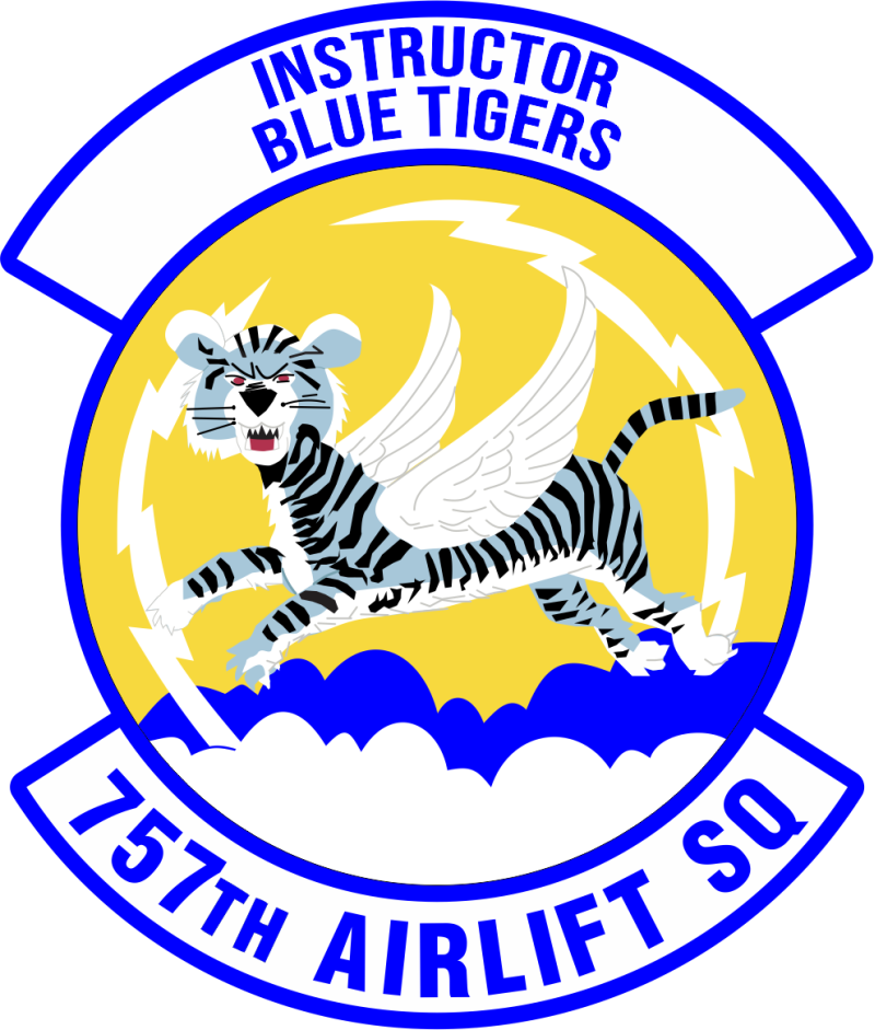 757 AS Instructor Blue Tigers Full Color Patch